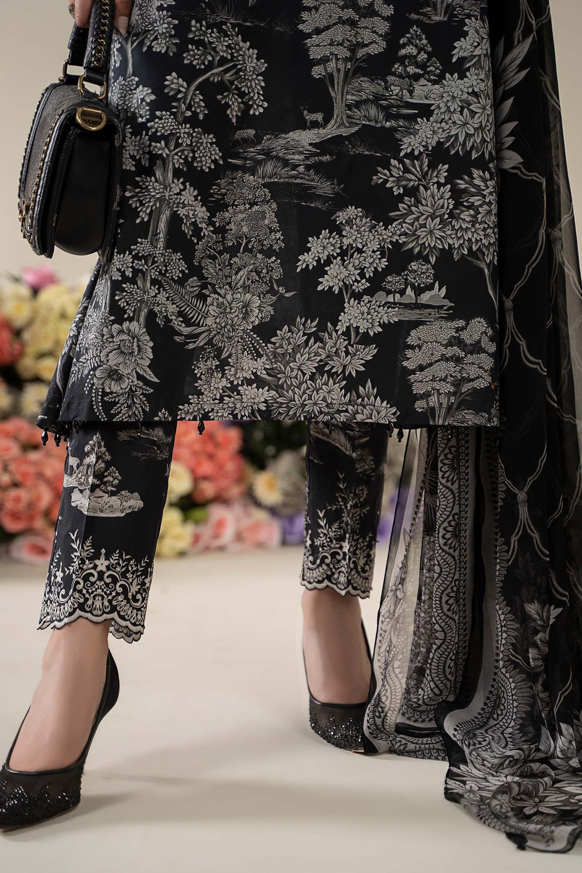 3 Piece Embroidered Lawn Suit | MPS-2608-B