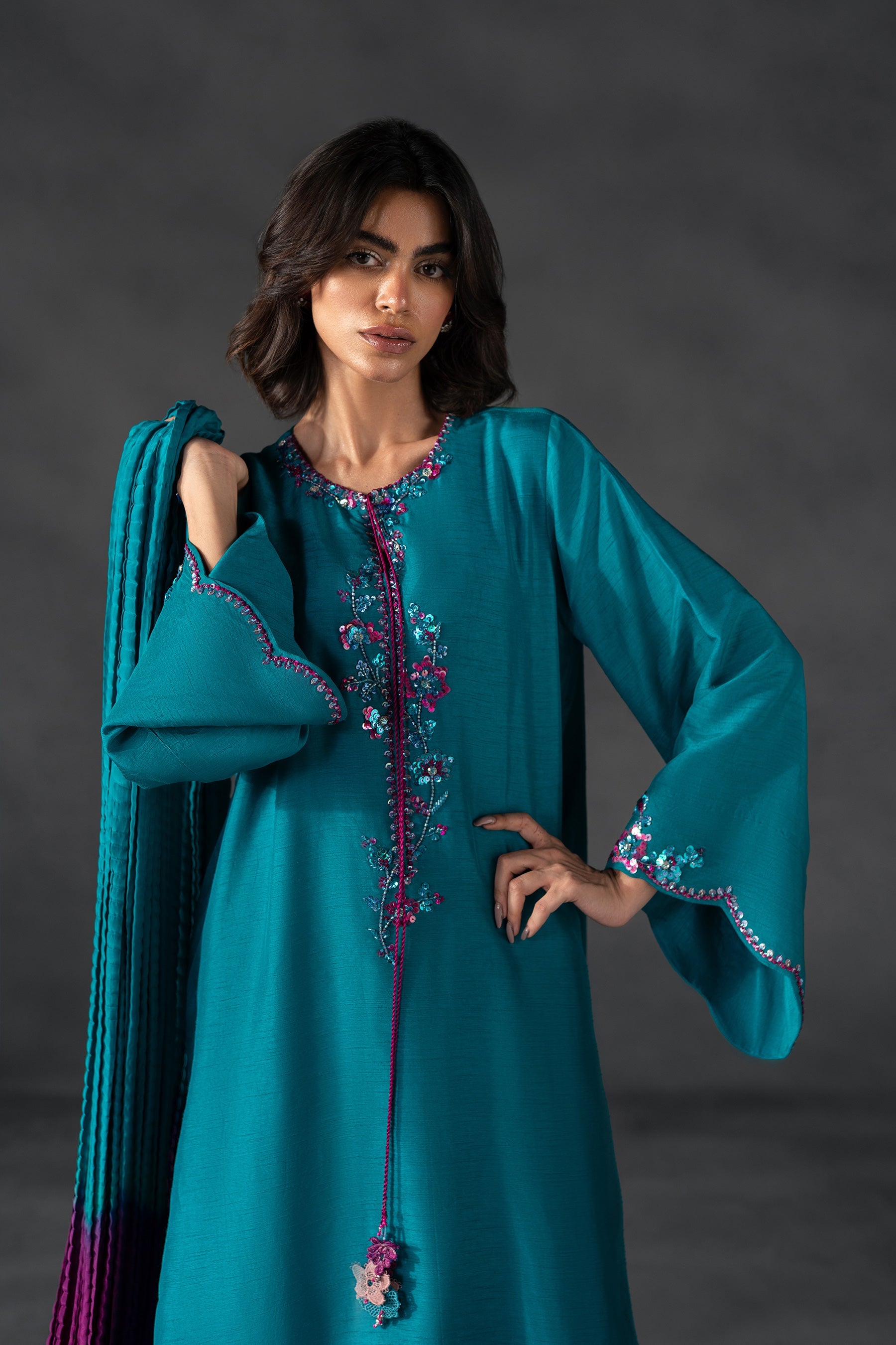 Teal and Fuschia Beauty (D-08)