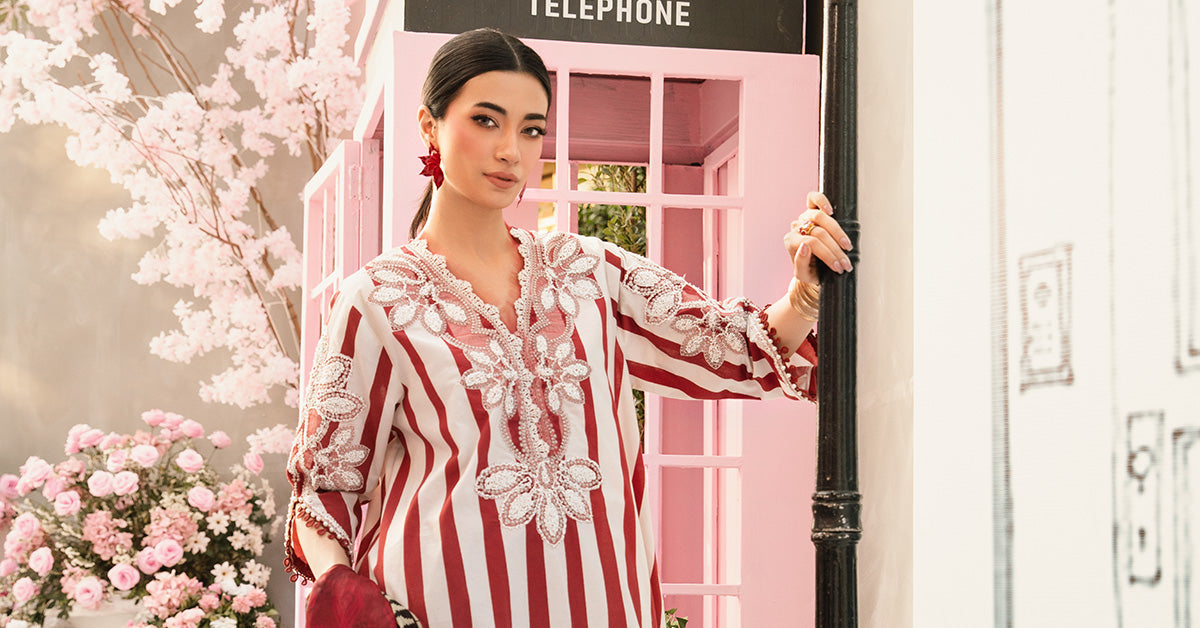 3 Piece Unstitched Embroidered Lawn Suit | MPT-2609-A