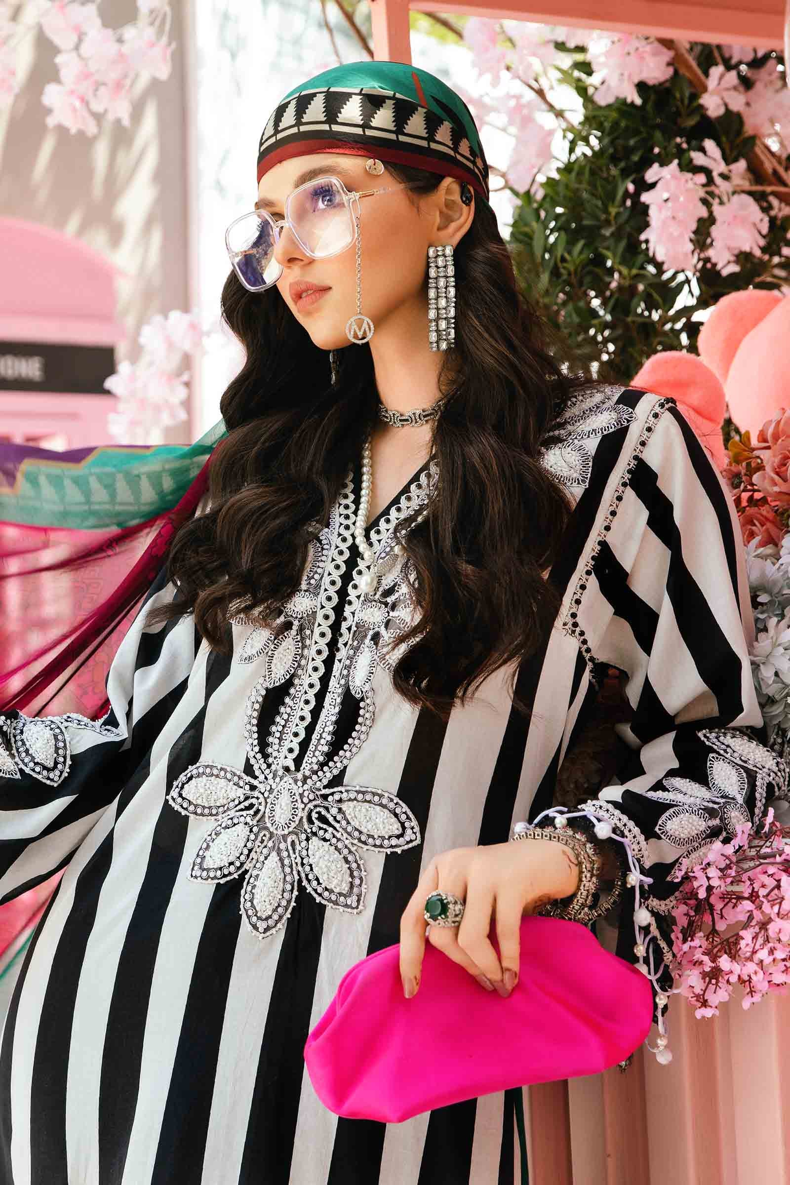 3 Piece Unstitched Embroidered Lawn Suit | MPT-2609-B