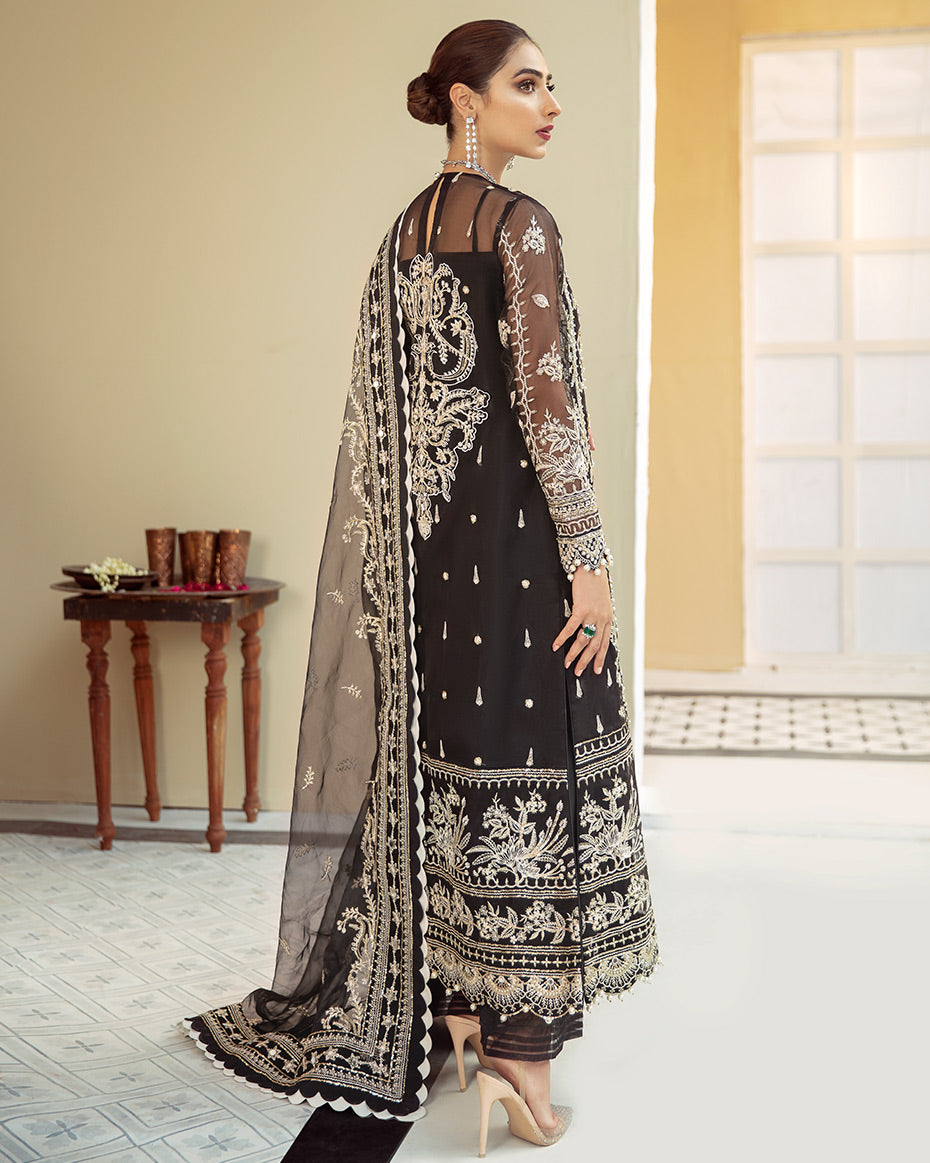 Inaaya Embroidered Organza 3-Piece Suit D-01