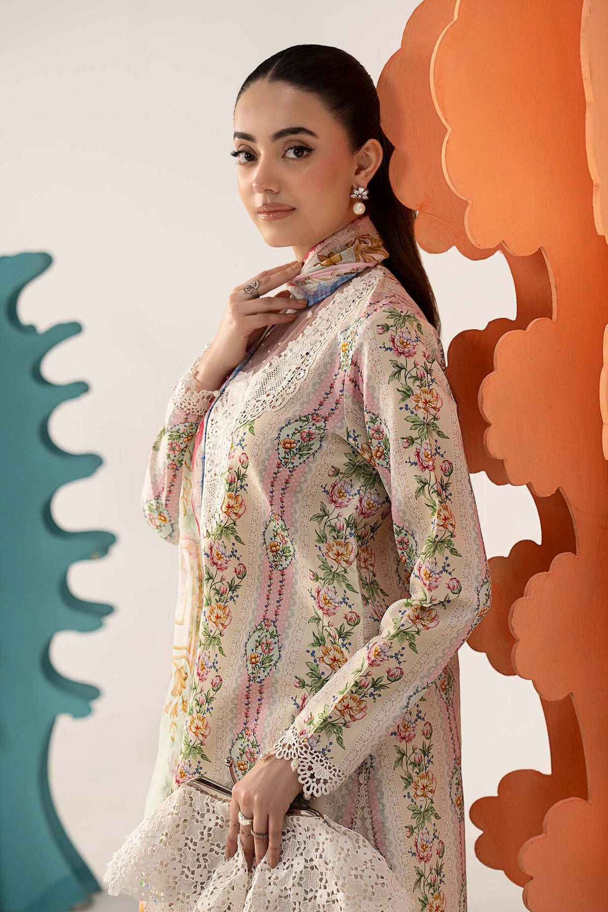 3 Piece Embroidered Lawn Suit - MS3010A-SML-00A