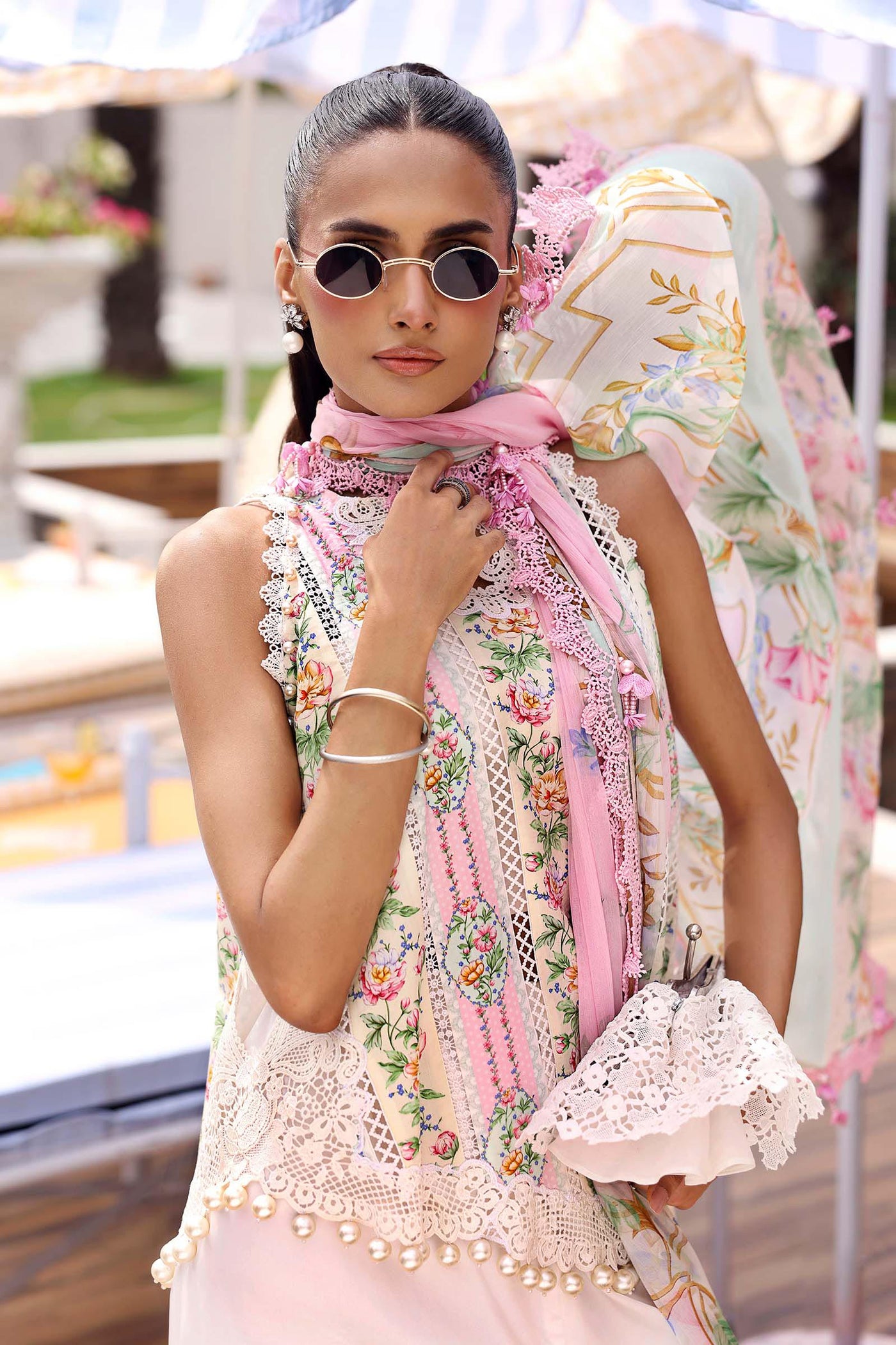 3 Piece Unstitched Embroidered Lawn Suit