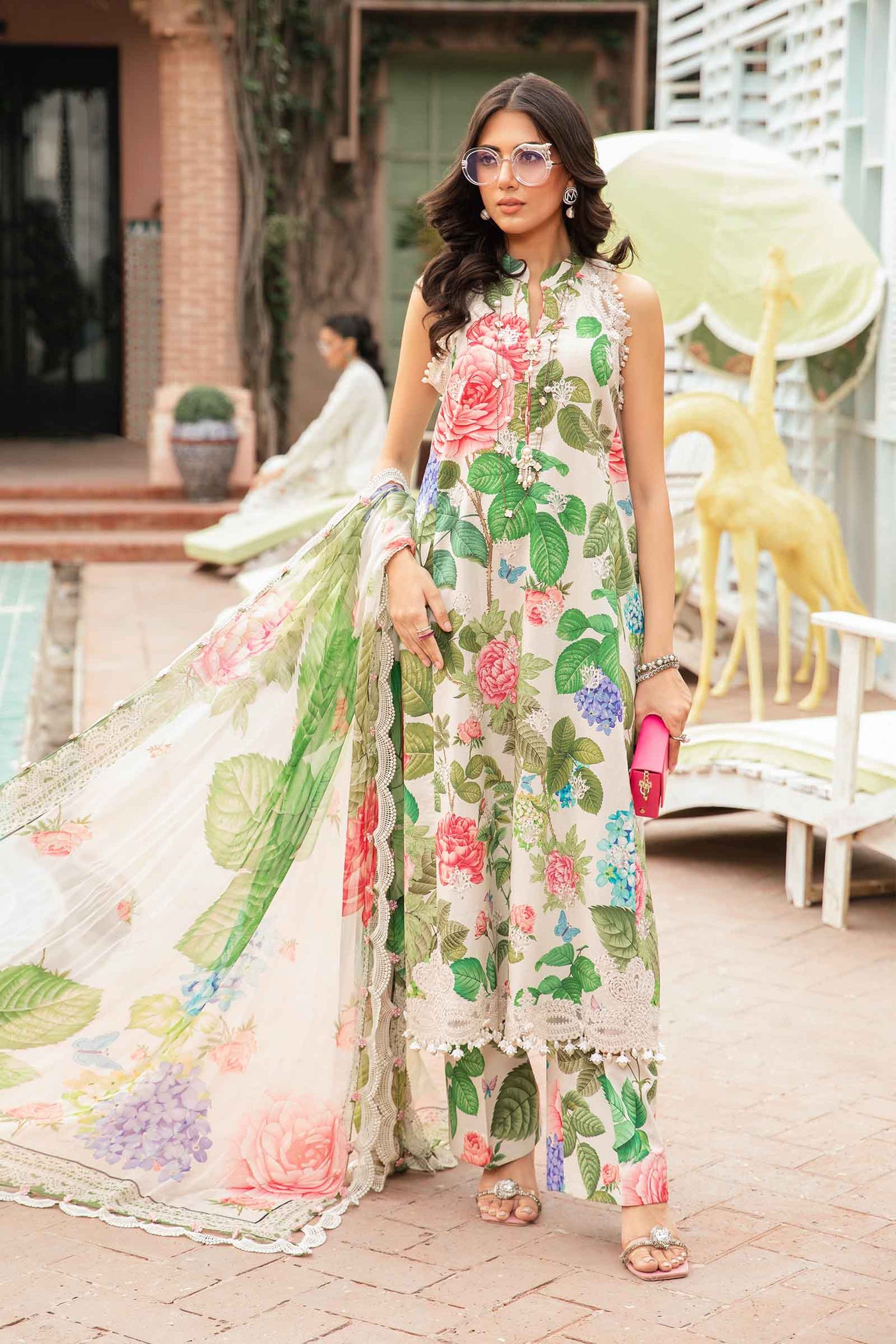3 Piece Unstitched Printed Suit | Mpt-2210-A