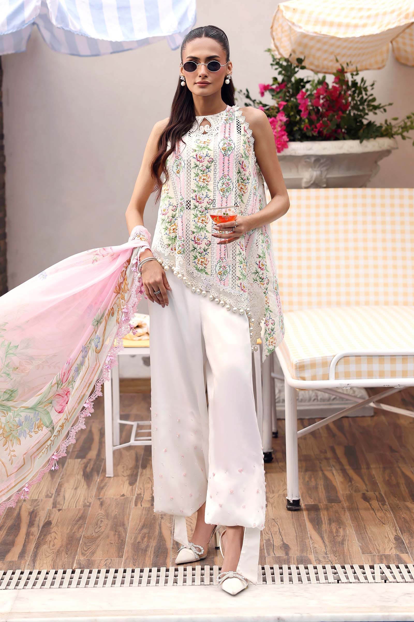 Embroidered Chiffon Fabric (2Pcs) | LF-918