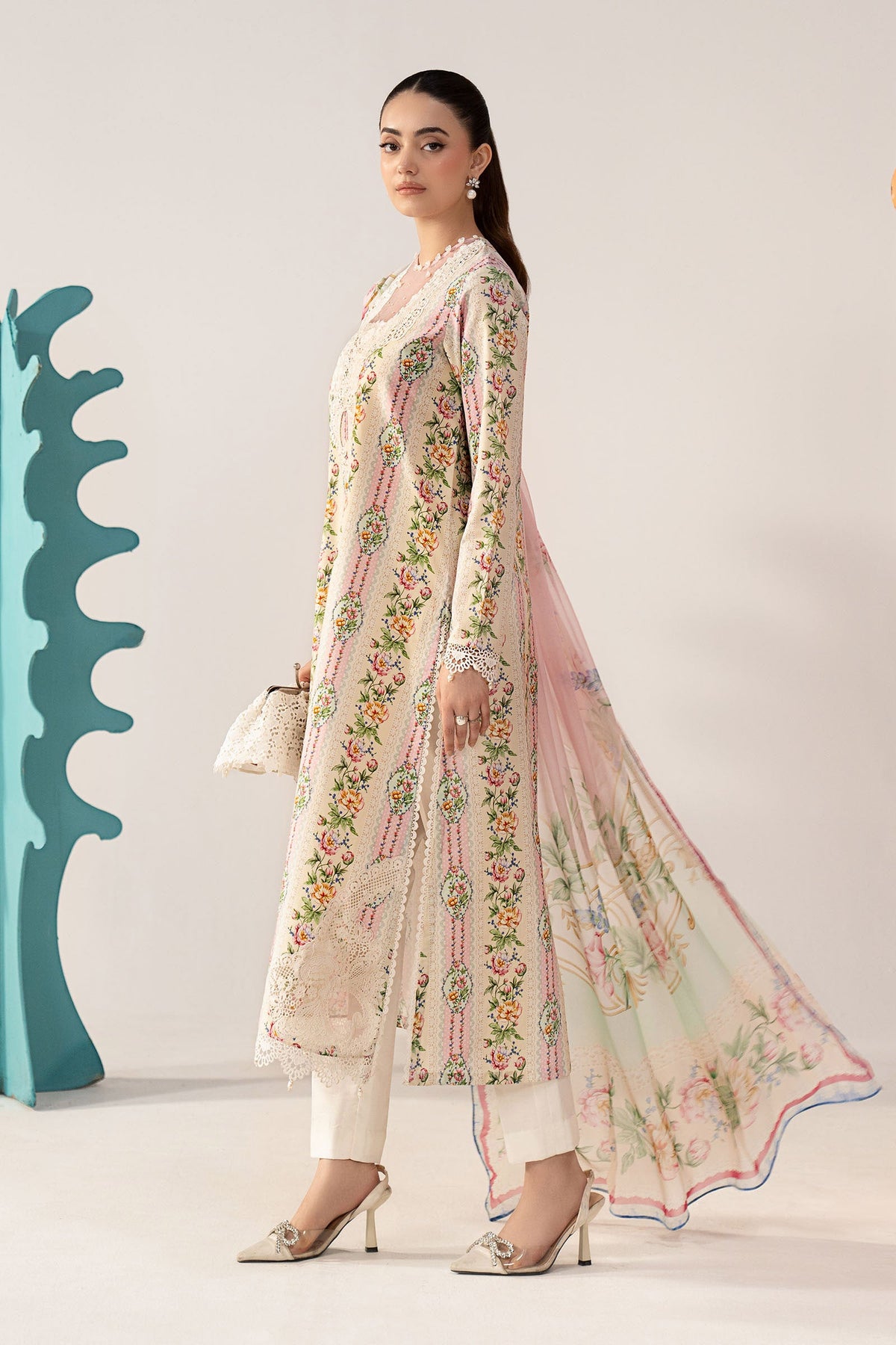3 Piece Embroidered Lawn Suit - MS3010A-SML-00A