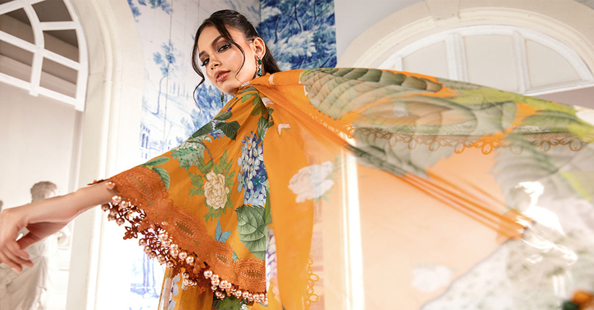 3 Piece Unstitched Printed Suit | Mpt-2210-B
