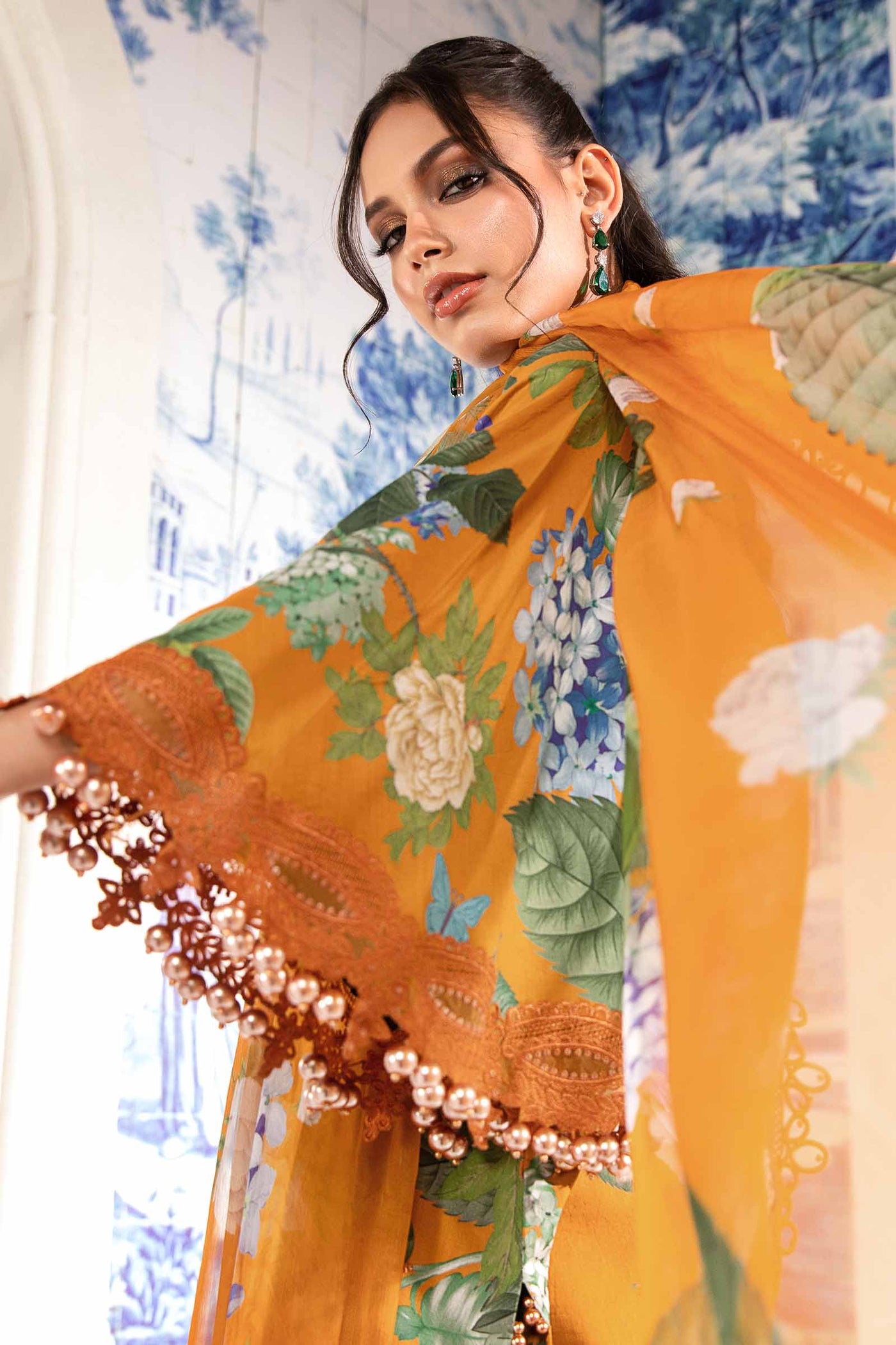 3 Piece Unstitched Printed Suit | Mpt-2210-B