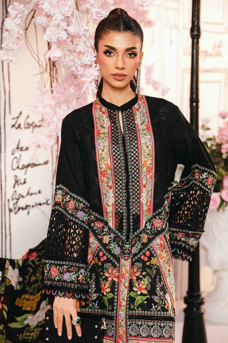 3 Piece Unstitched Embroidered Lawn Suit | Mpt-2610-B