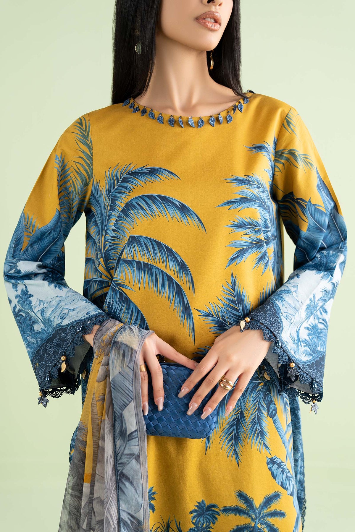 3 Piece Embroidered Lawn Suit - MS2911A-SML-00A