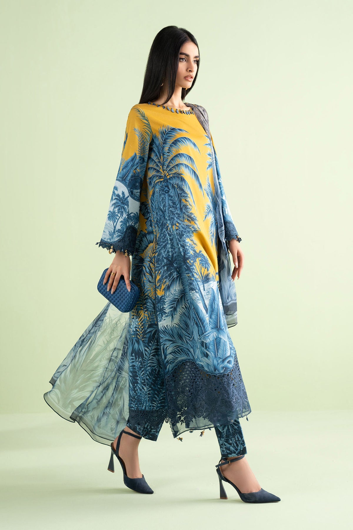 3 Piece Embroidered Lawn Suit - MS2911A-SML-00A