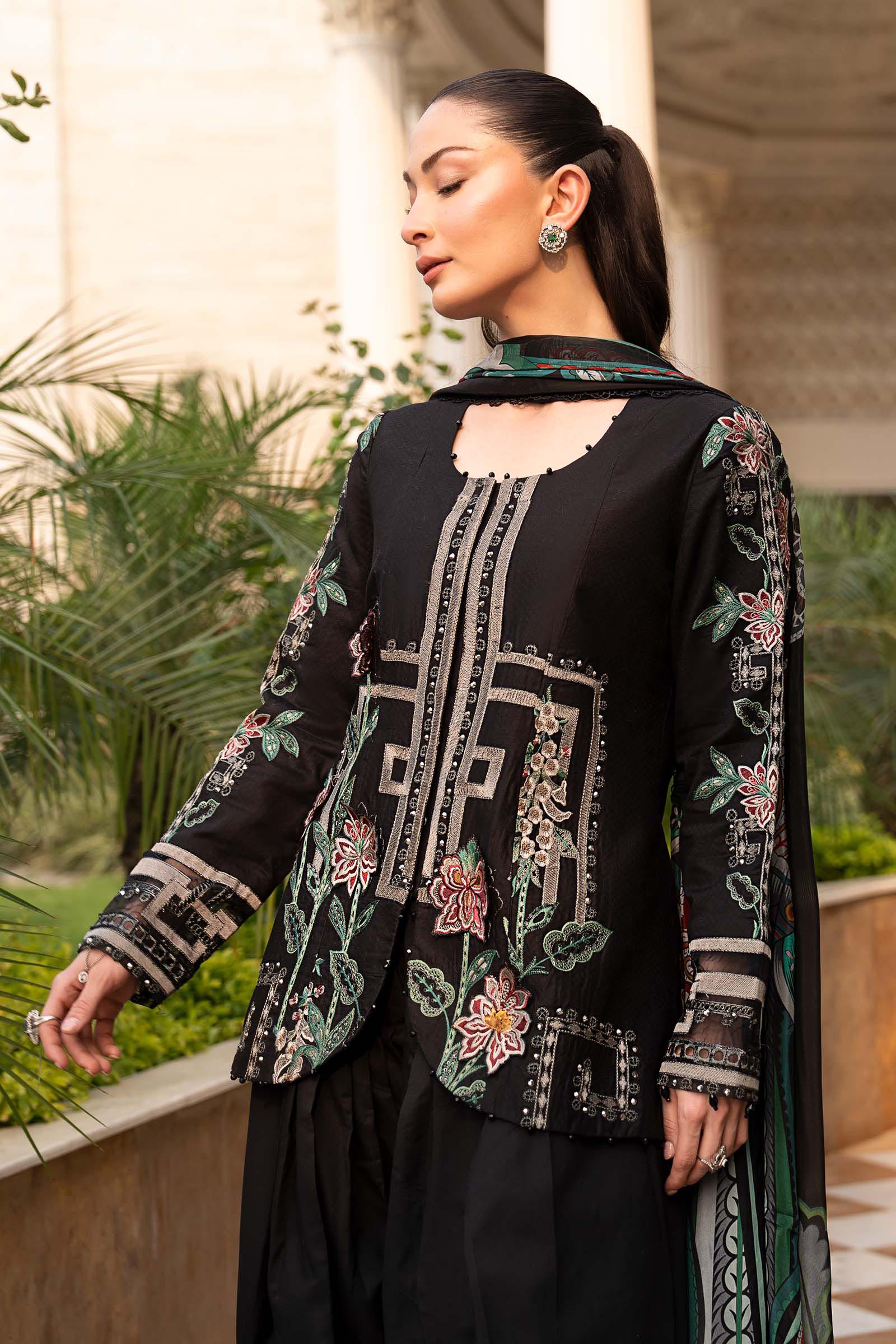 3 Piece Embroidered Jacquard Lawn Suit