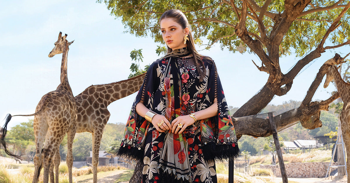 3 Piece Unstitched Embroidered Lawn Suit