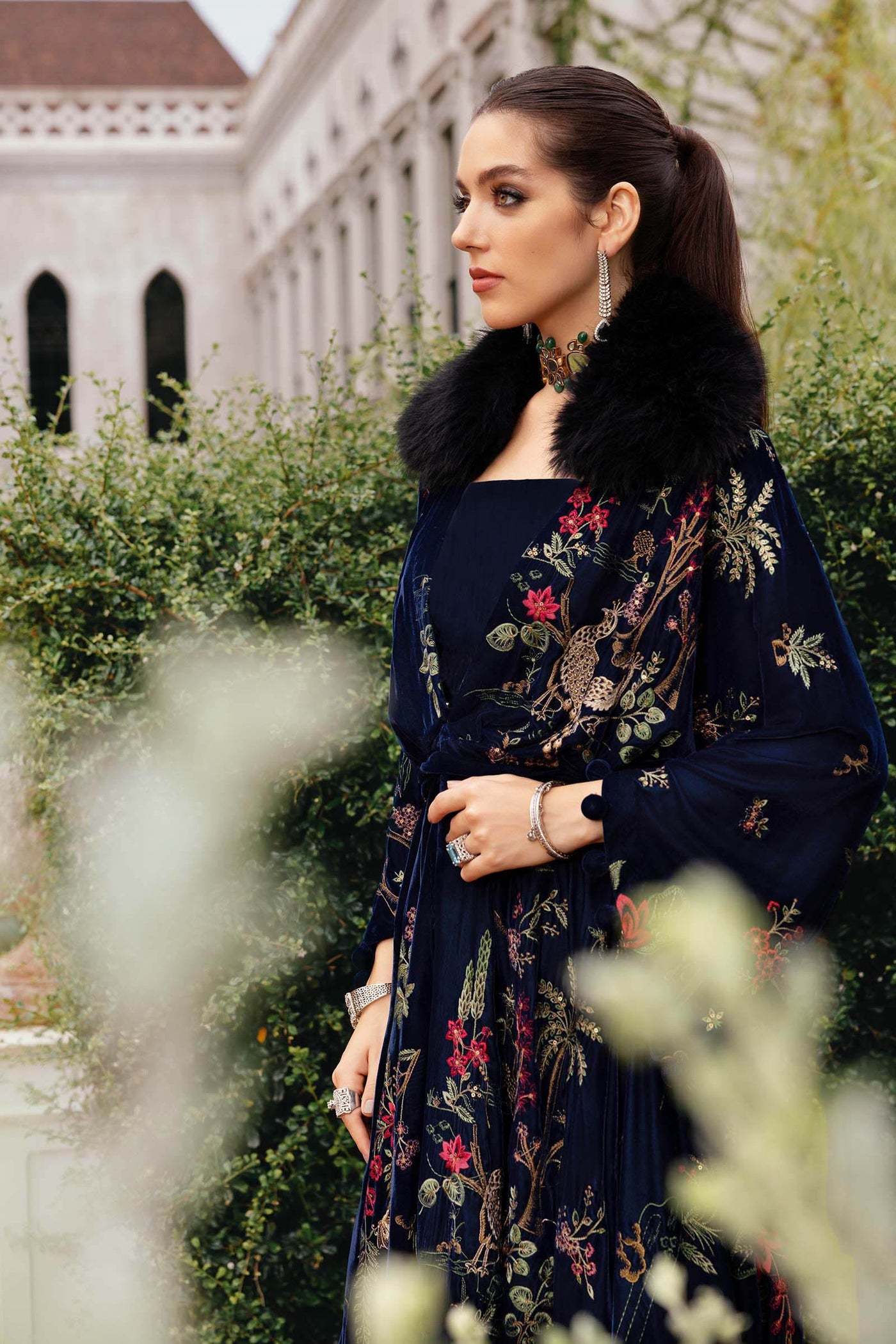 3 Piece Unstitched Embroidered Twill Linen Suit