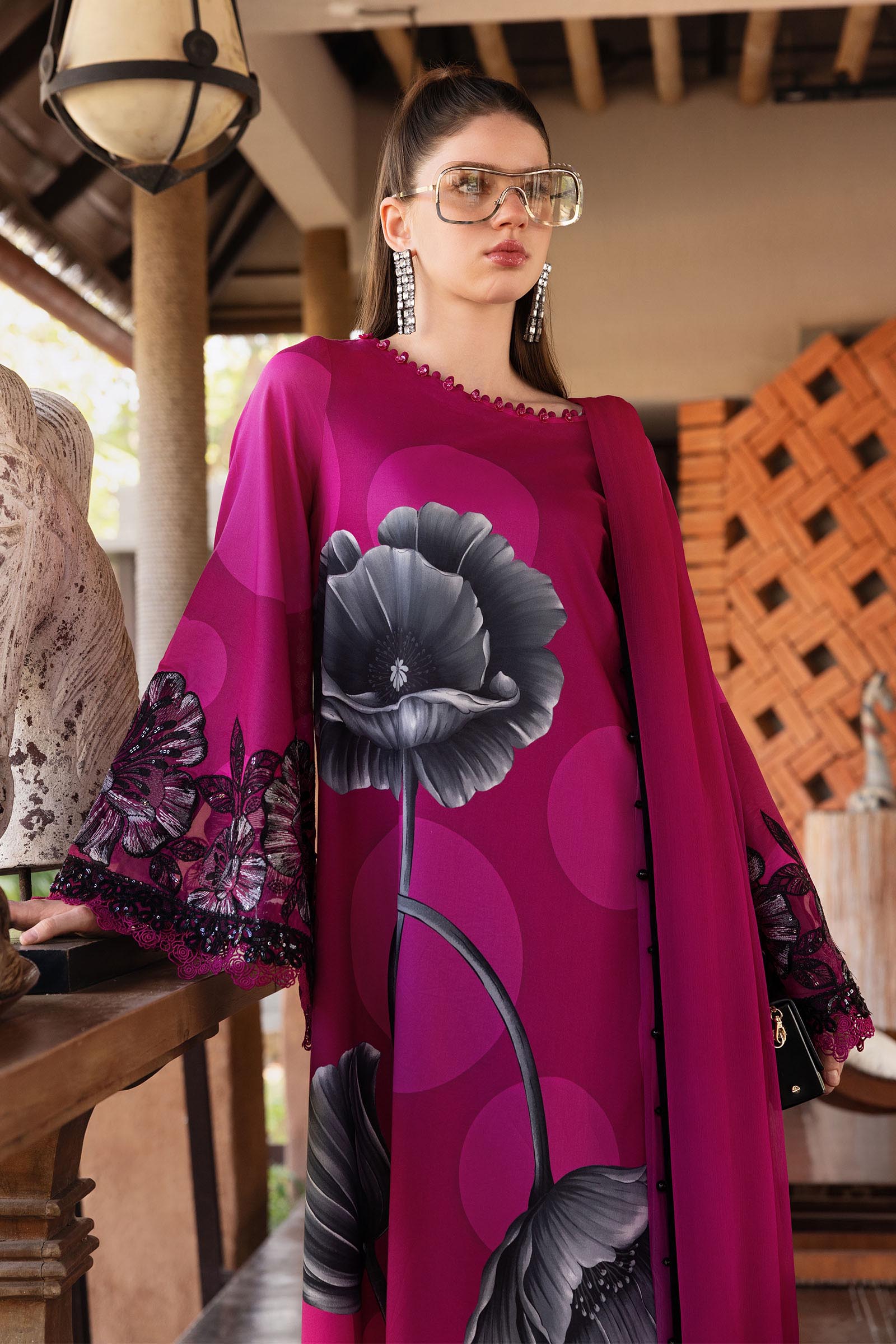 3 Piece Unstitched Embroidered Lawn Suit