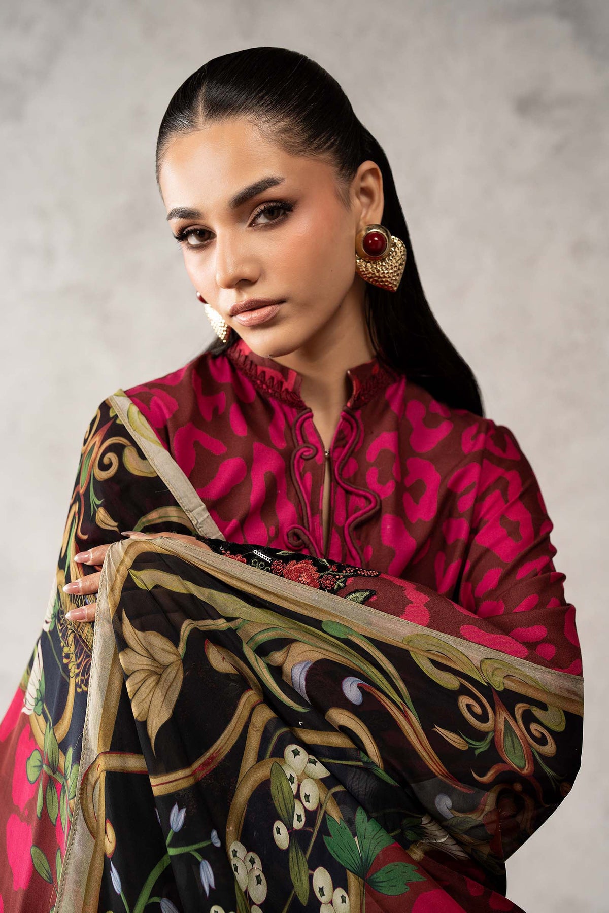 3 Piece Embroidered Linen Suit