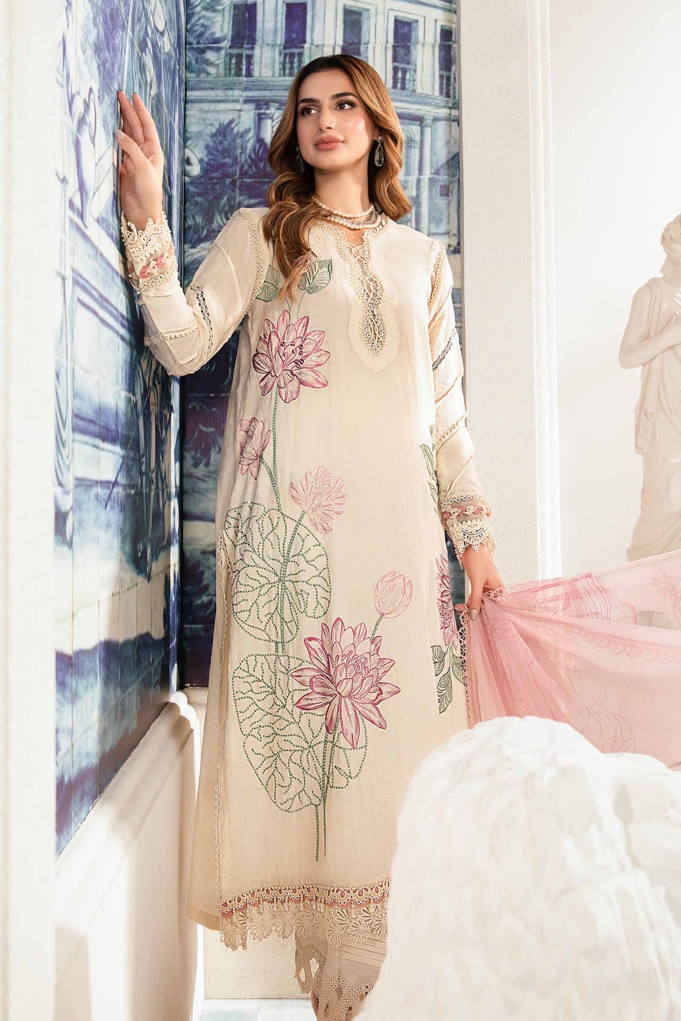 3 Piece Unstitched Printed Suit | Mpt-2201-A