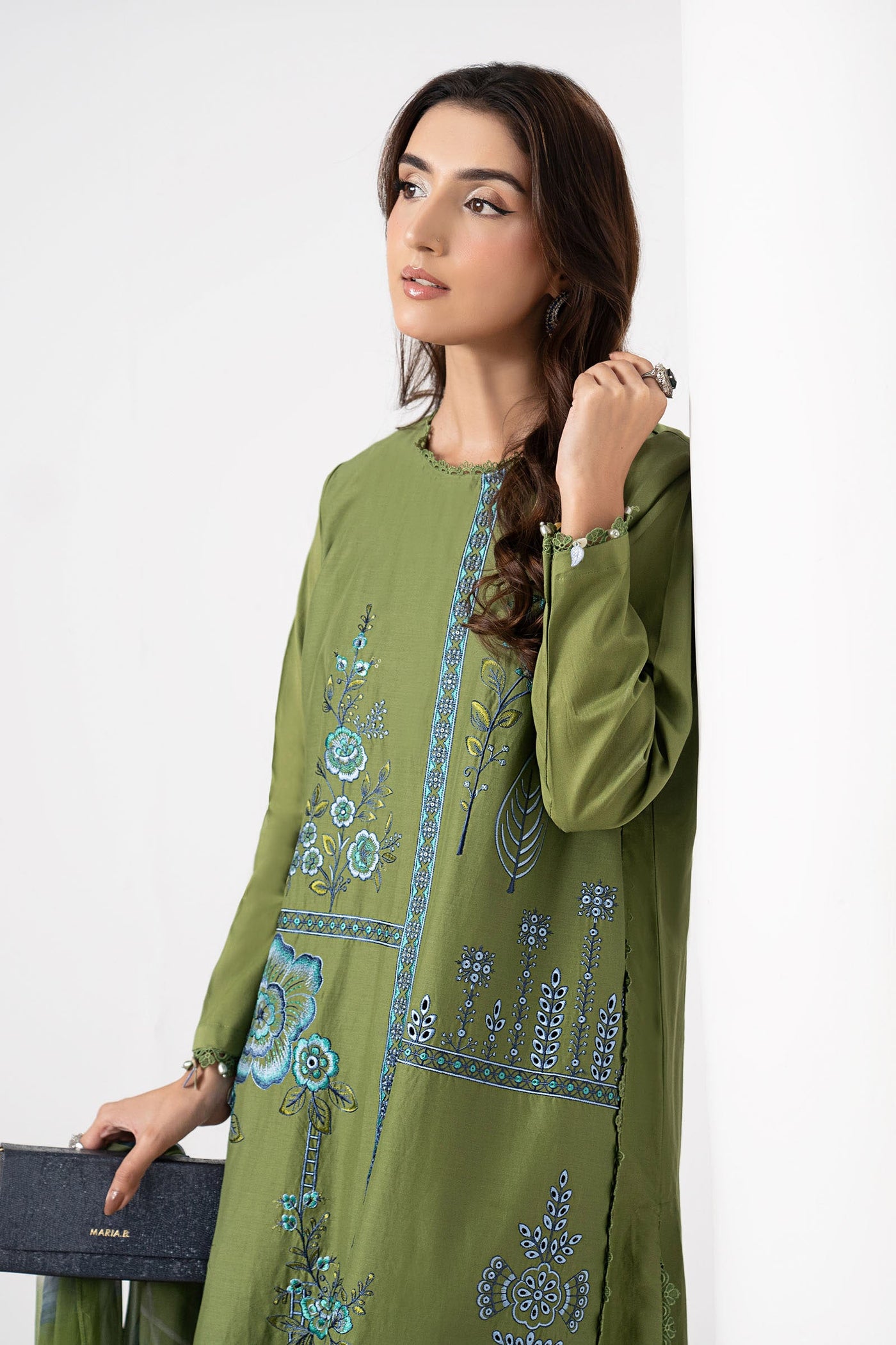 3 Piece Embroidered Cambric Suit