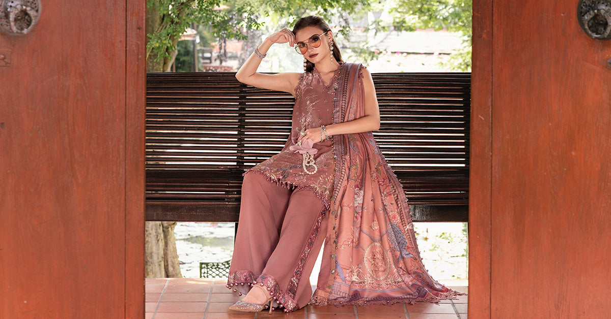 3 Piece Unstitched Embroidered Twill Linen Suit