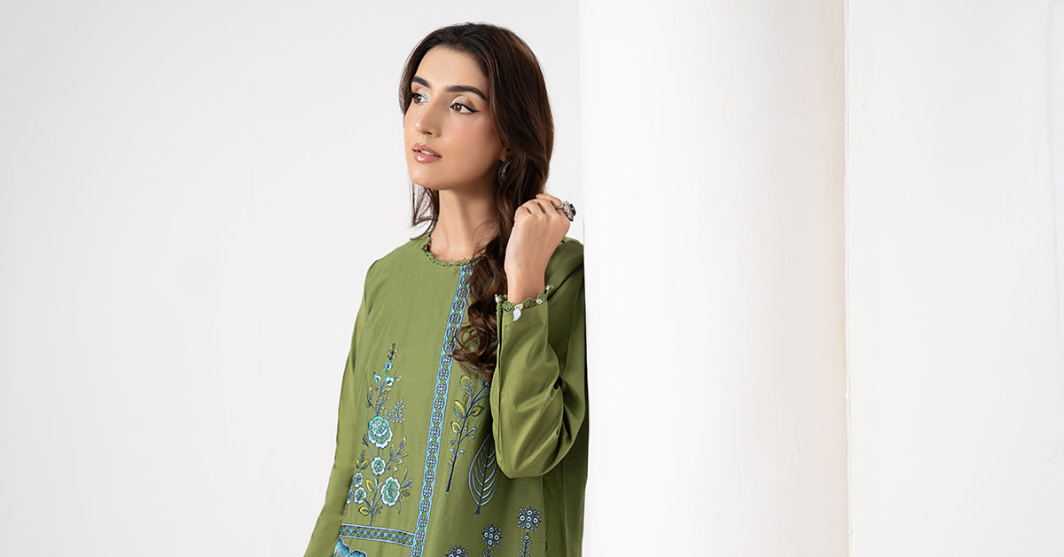 3 Piece Embroidered Cambric Suit