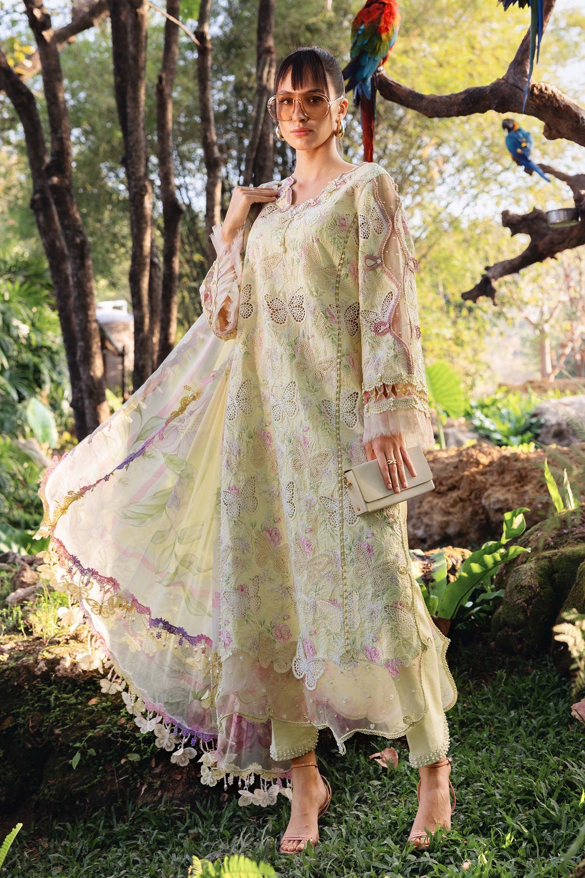 3 Piece Unstitched Embroidered Lawn Suit