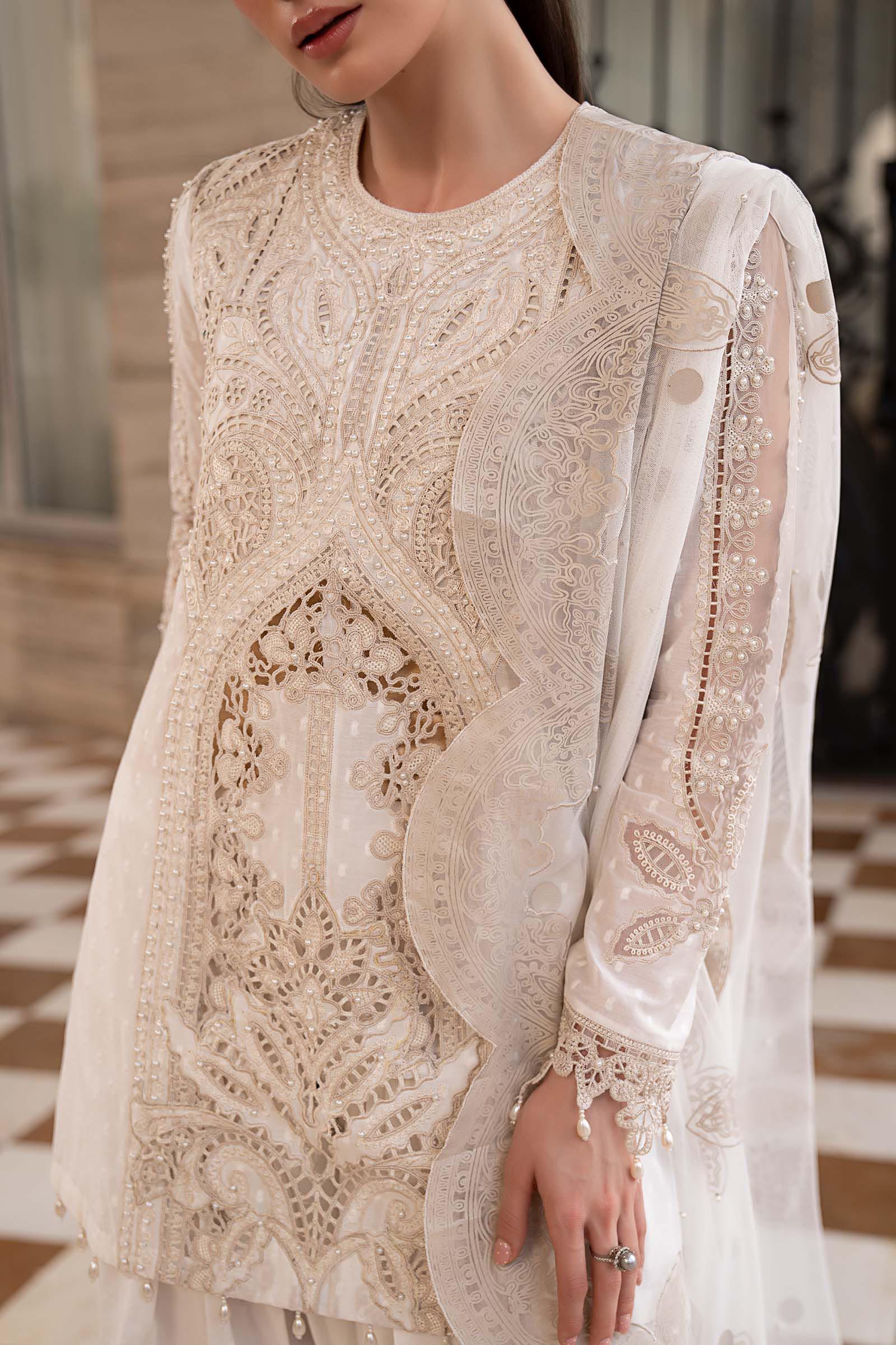 3 Piece Embroidered Jacquard Lawn Suit