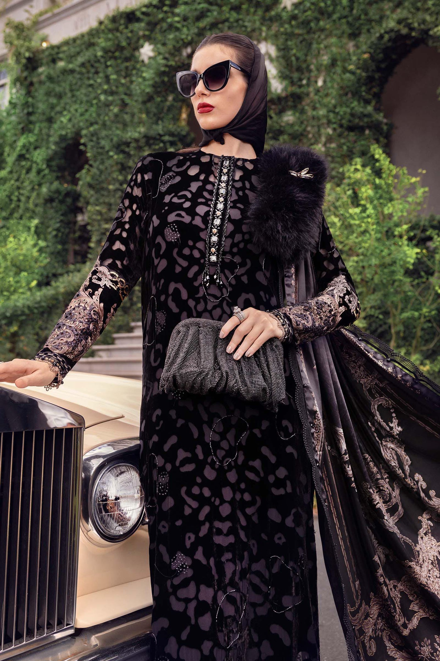 3 Piece Unstitched Embroidered Palachi Suit