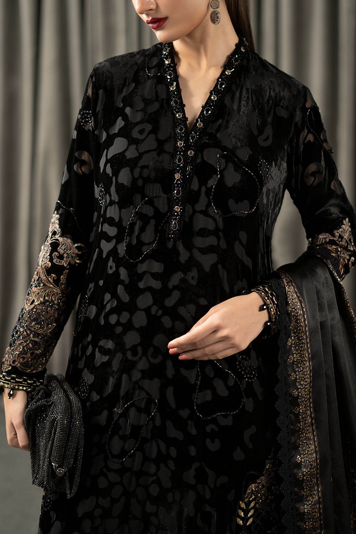 3 Piece Embroidered Palachi Suit