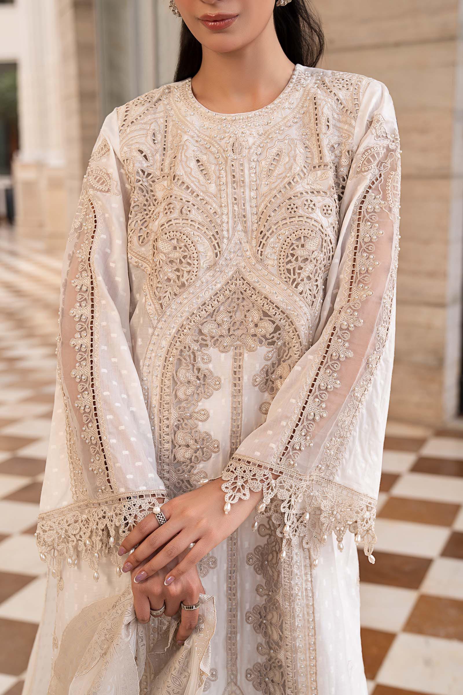 3 Piece Embroidered Jacquard Lawn Suit