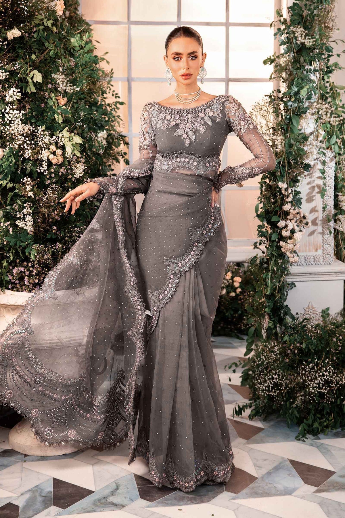 Maria B – BD-2902 Cloud Grey Style