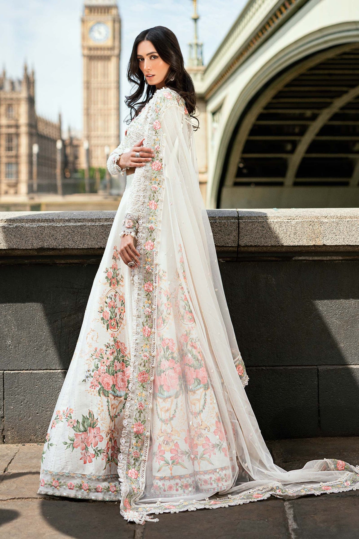 3 Piece Unstitched Embroidered Raw Silk Suit - WF00902-999-WHT