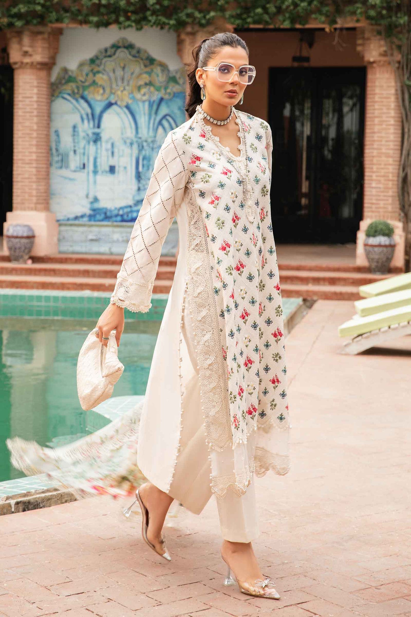 3 Piece Unstitched Printed Suit | Mpt-2203-A