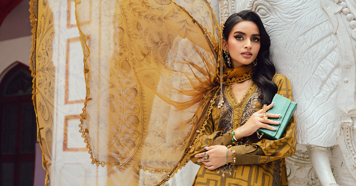 3 Piece Unstitched Embroidered Cambric Suit | MPT-2706-A