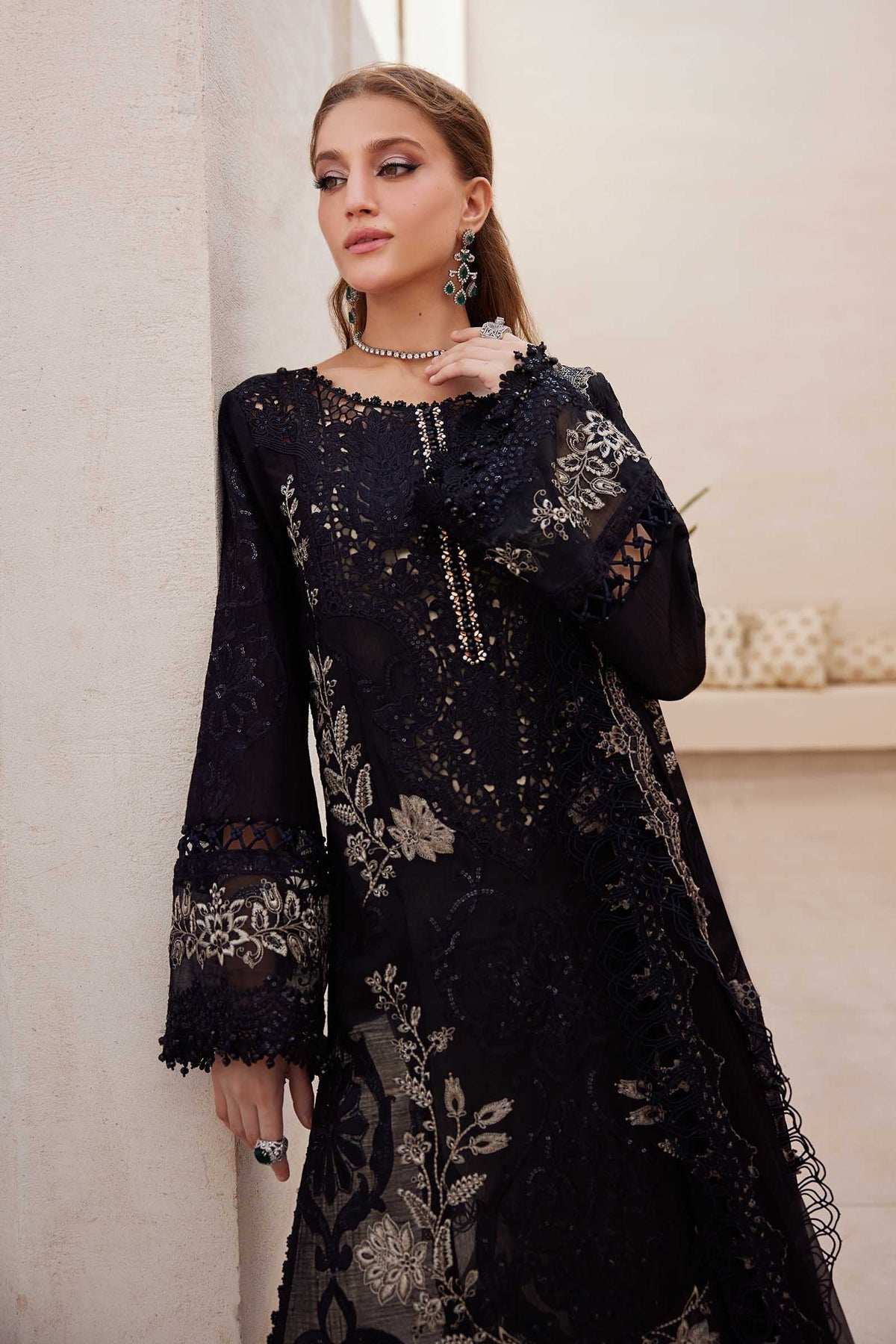 3 Piece Unstitched Embroidered Paper Cotton Suit | EID LAWN-25-03