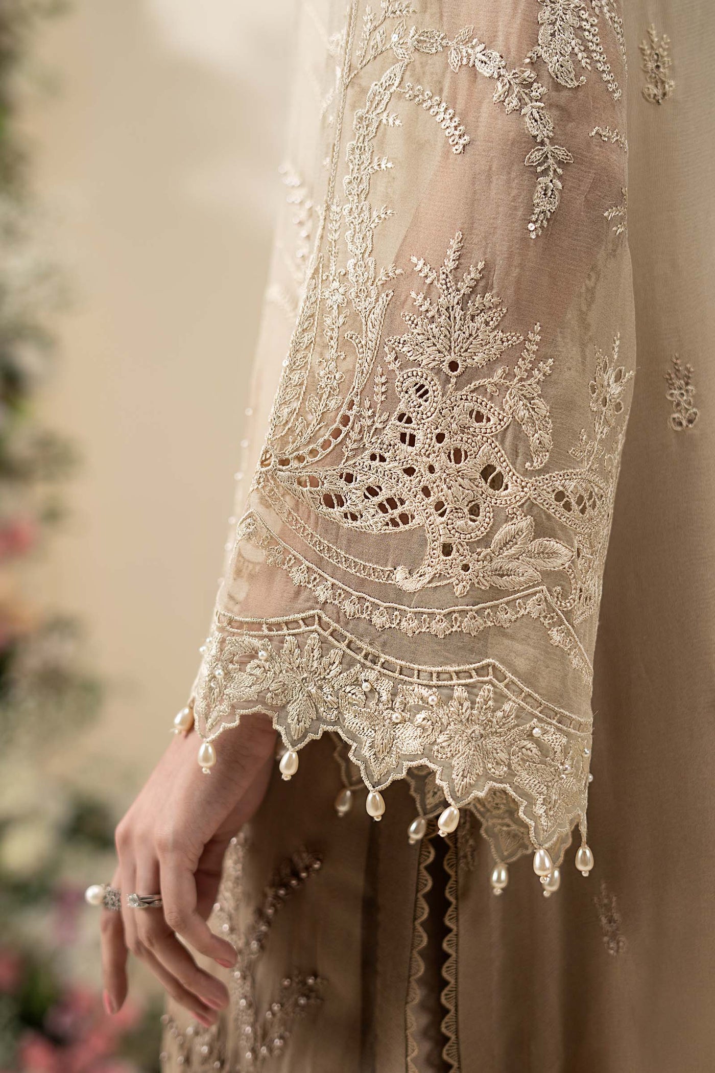 3 Piece Embroidered Chiffon Suit