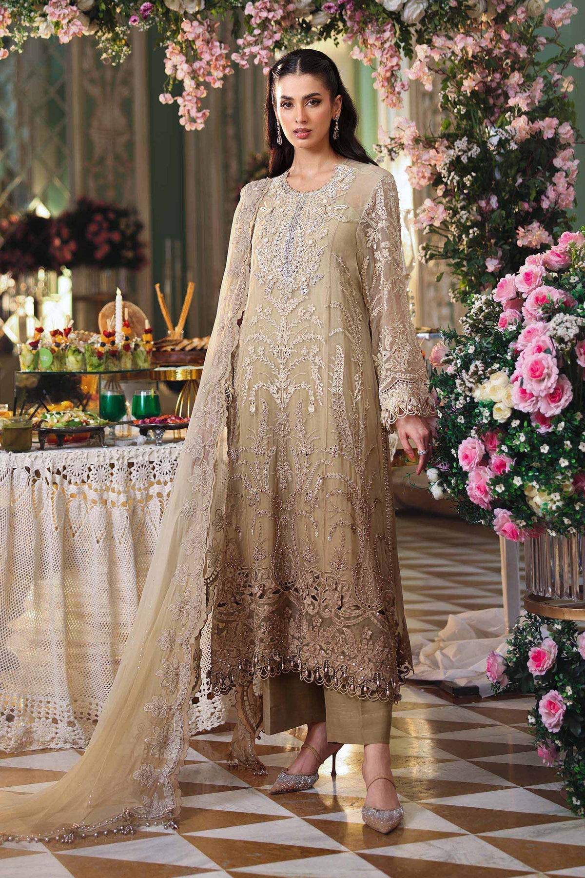 3 Piece Unstitched Embroidered Chiffon Suit (MPC-26-103)