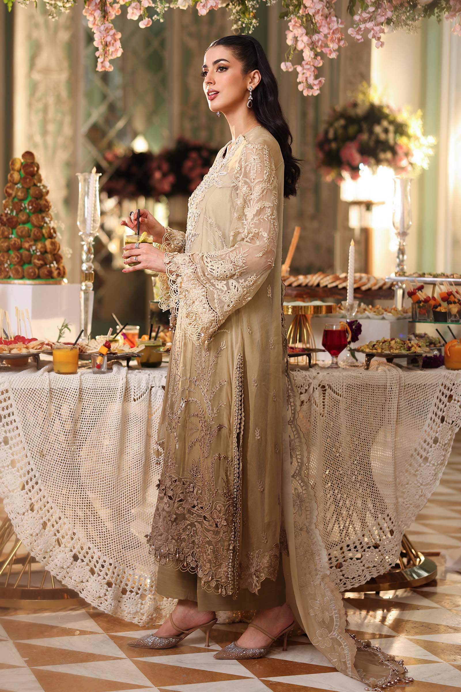 3 Piece Unstitched Embroidered Chiffon Suit (MPC-26-103)