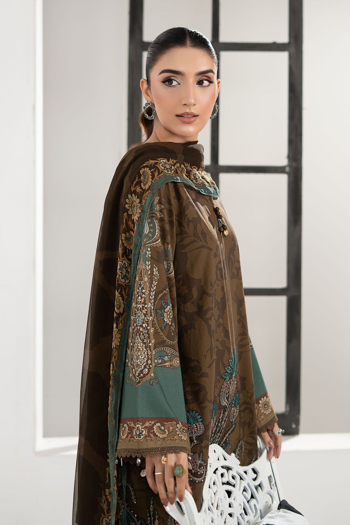3 Piece Embroidered Cambric Suit