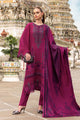 3 Piece Unstitched Embroidered Twill Linen Suit