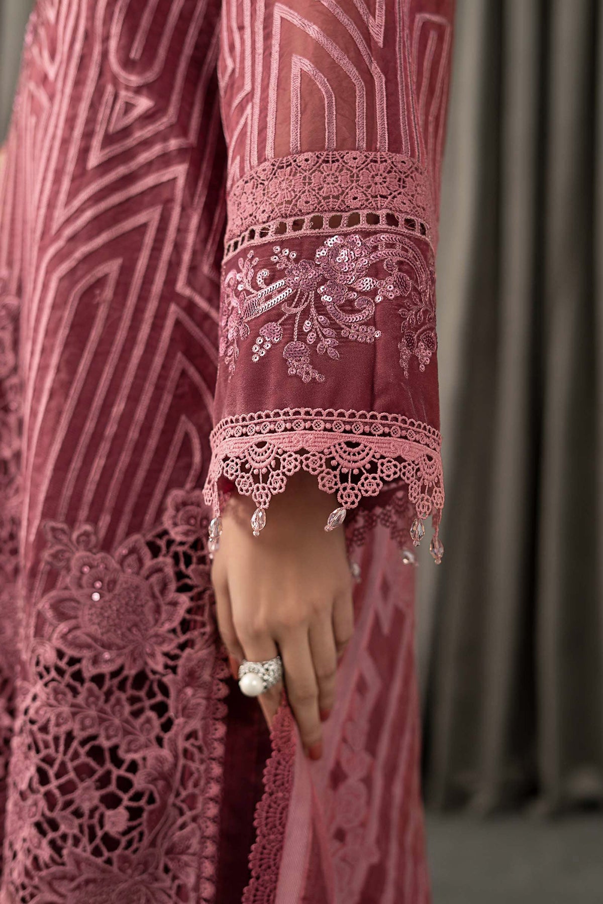3 Piece Embroidered Organza Suit - WLS1304-SML-API