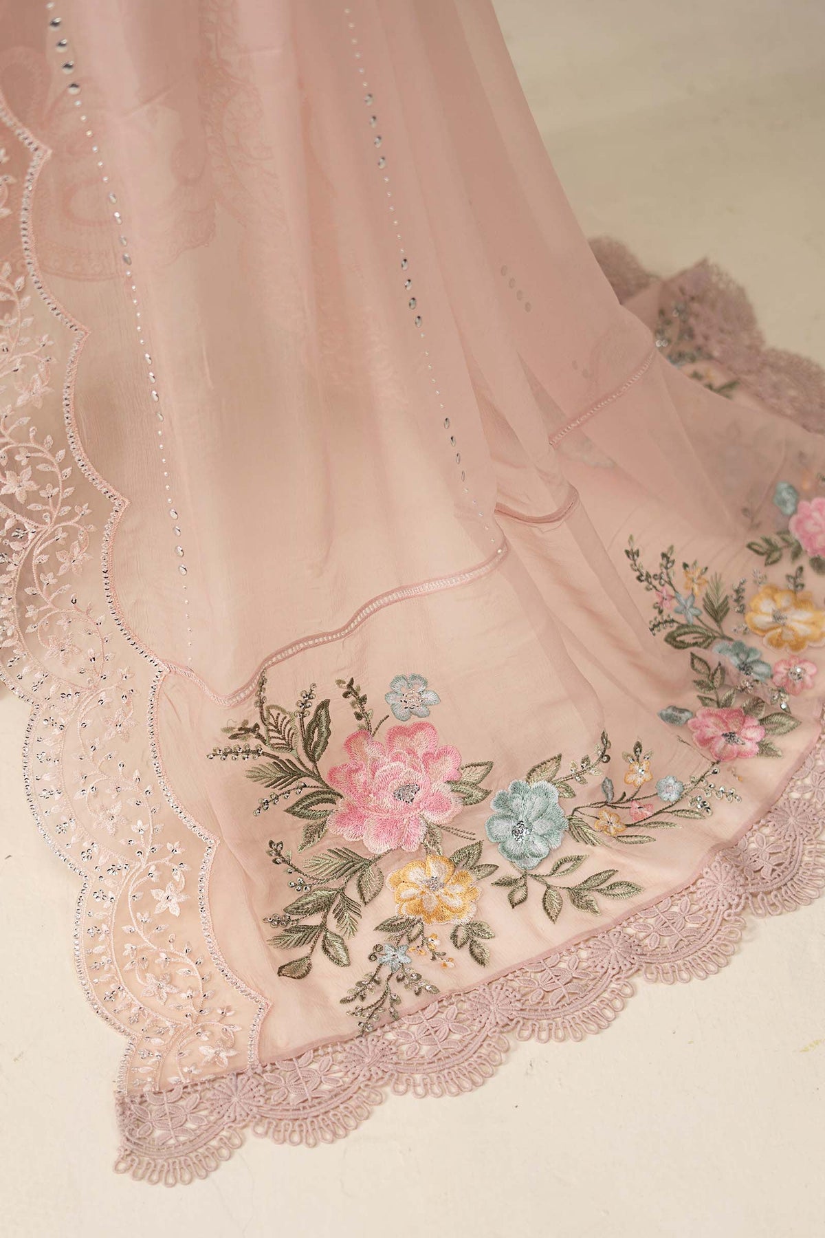 3 Piece Embroidered Chiffon Suit - MCS2604-SML-PAK
