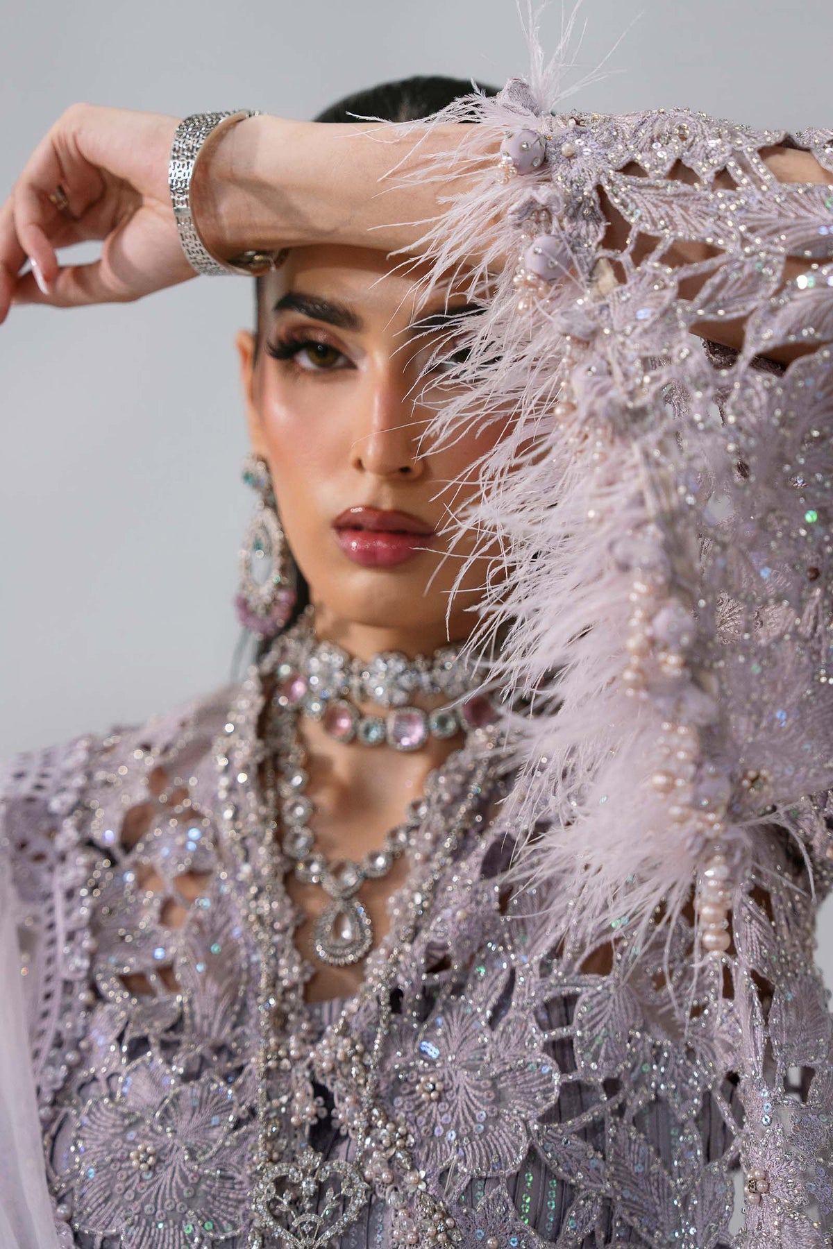 3 Piece Unstitched Embroidered Organza Suit