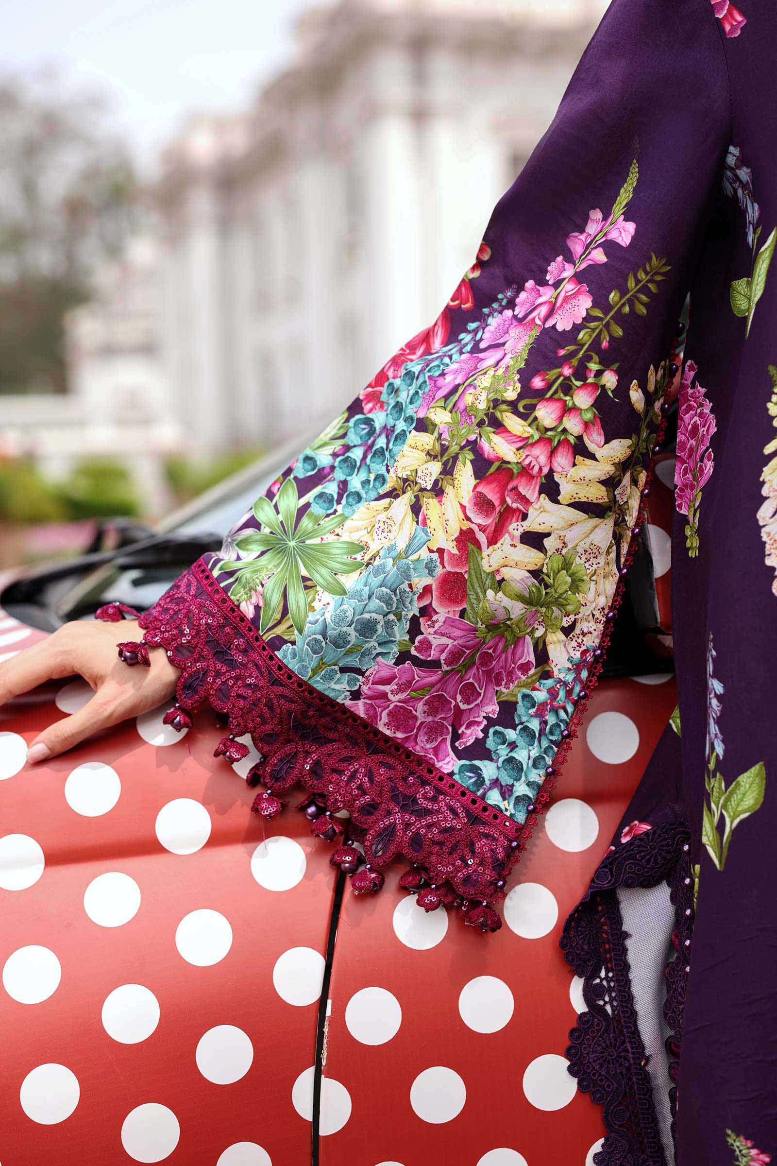 3 Piece Unstitched Embroidered Lawn Suit