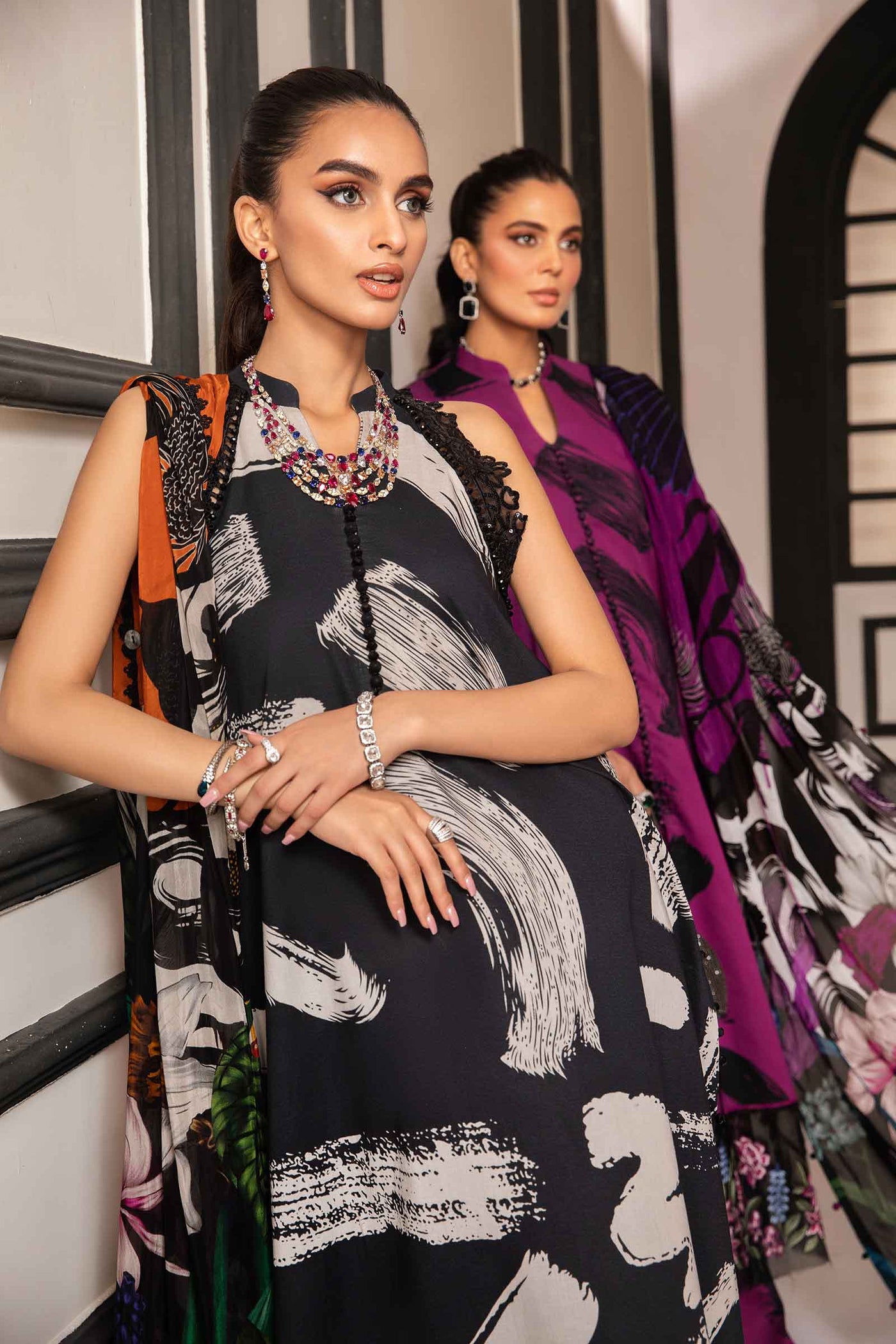 3 Piece Unstitched Printed Suit | Mpt-2205-A