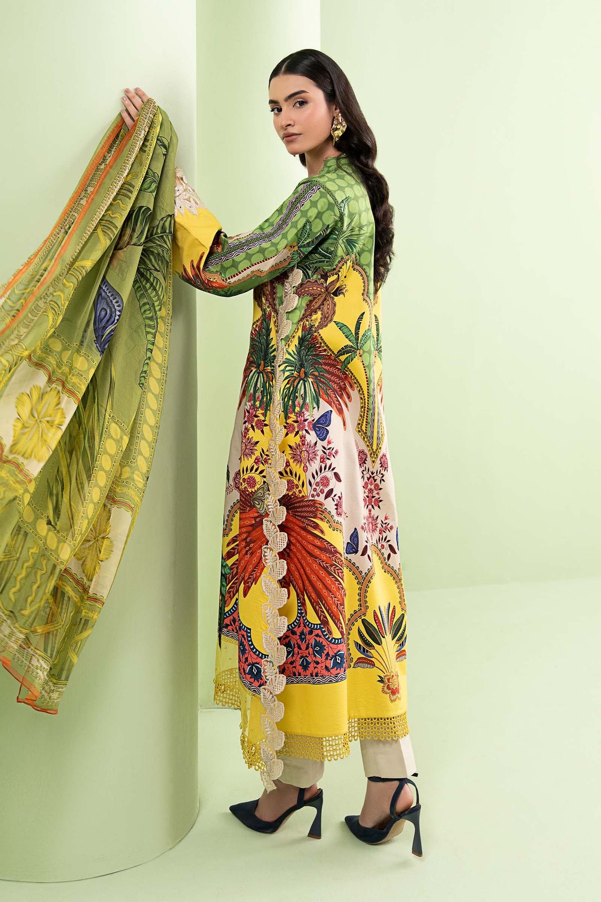 3 Piece Embroidered Lawn Suit - MS2905B-SML-00B