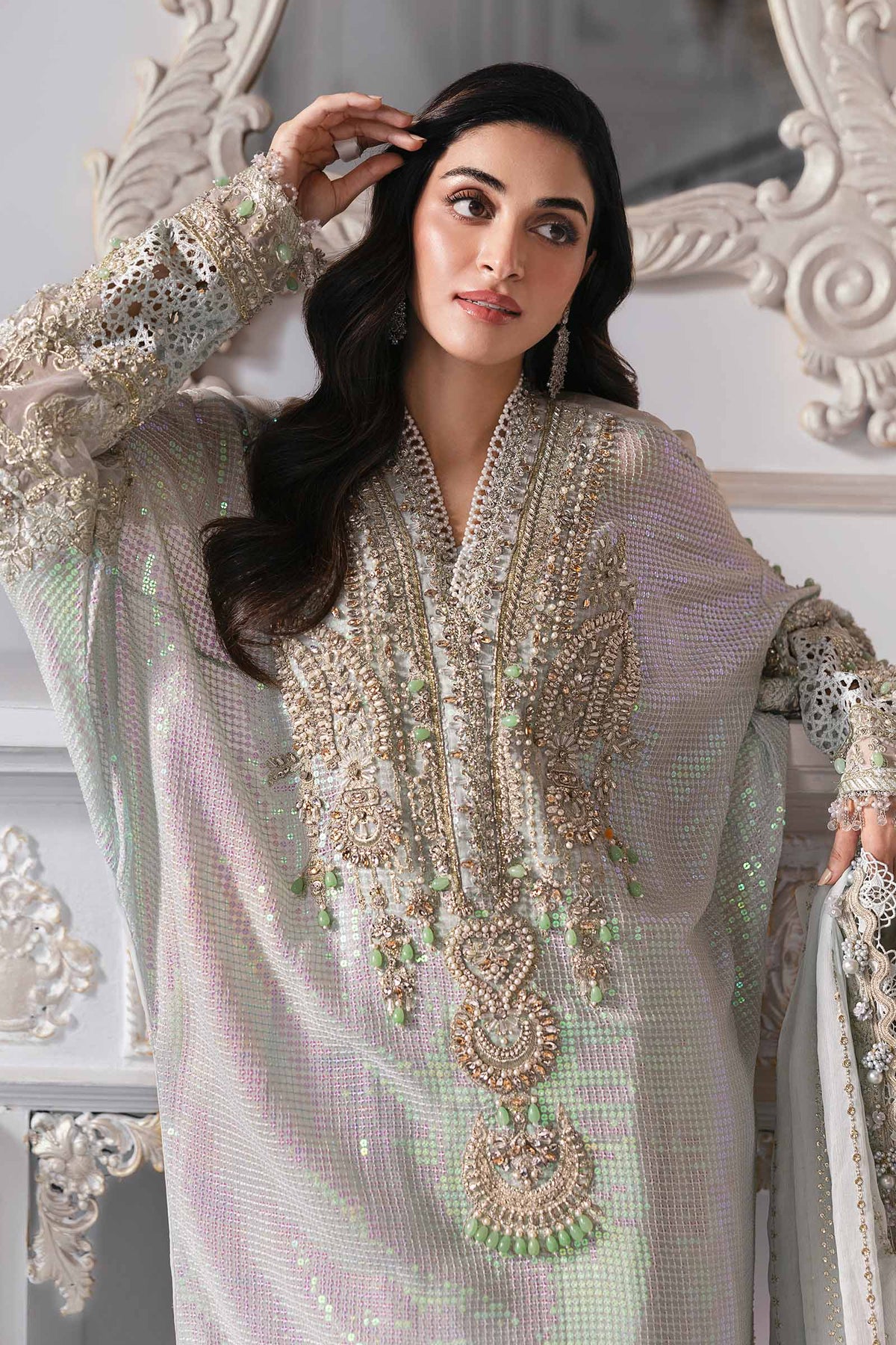 3 Piece Unstitched Embroidered Chiffon Suit | BD-3005