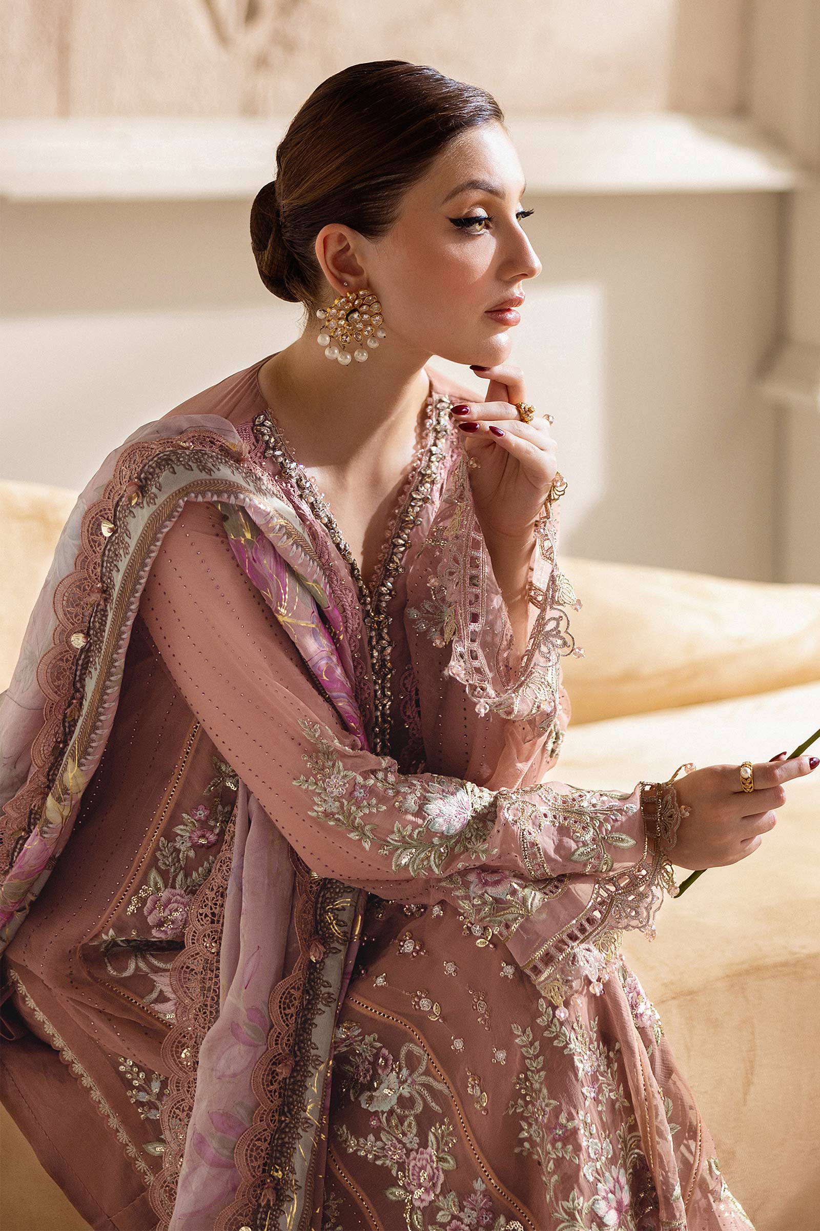 Maria B – MPC-25-105 Tea Pink Chiffon Style