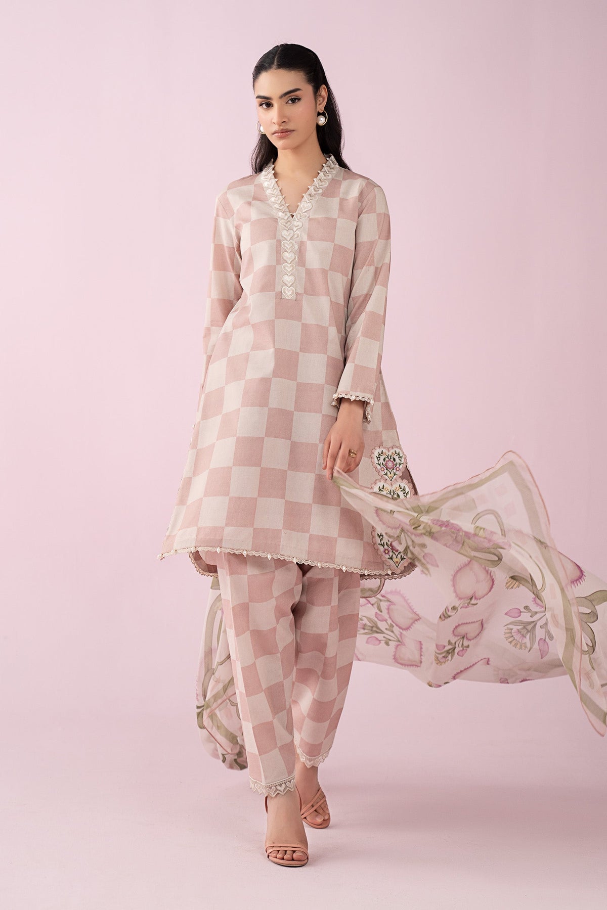 3 Piece Embroidered Lawn Suit - MS2906A-SML-00A