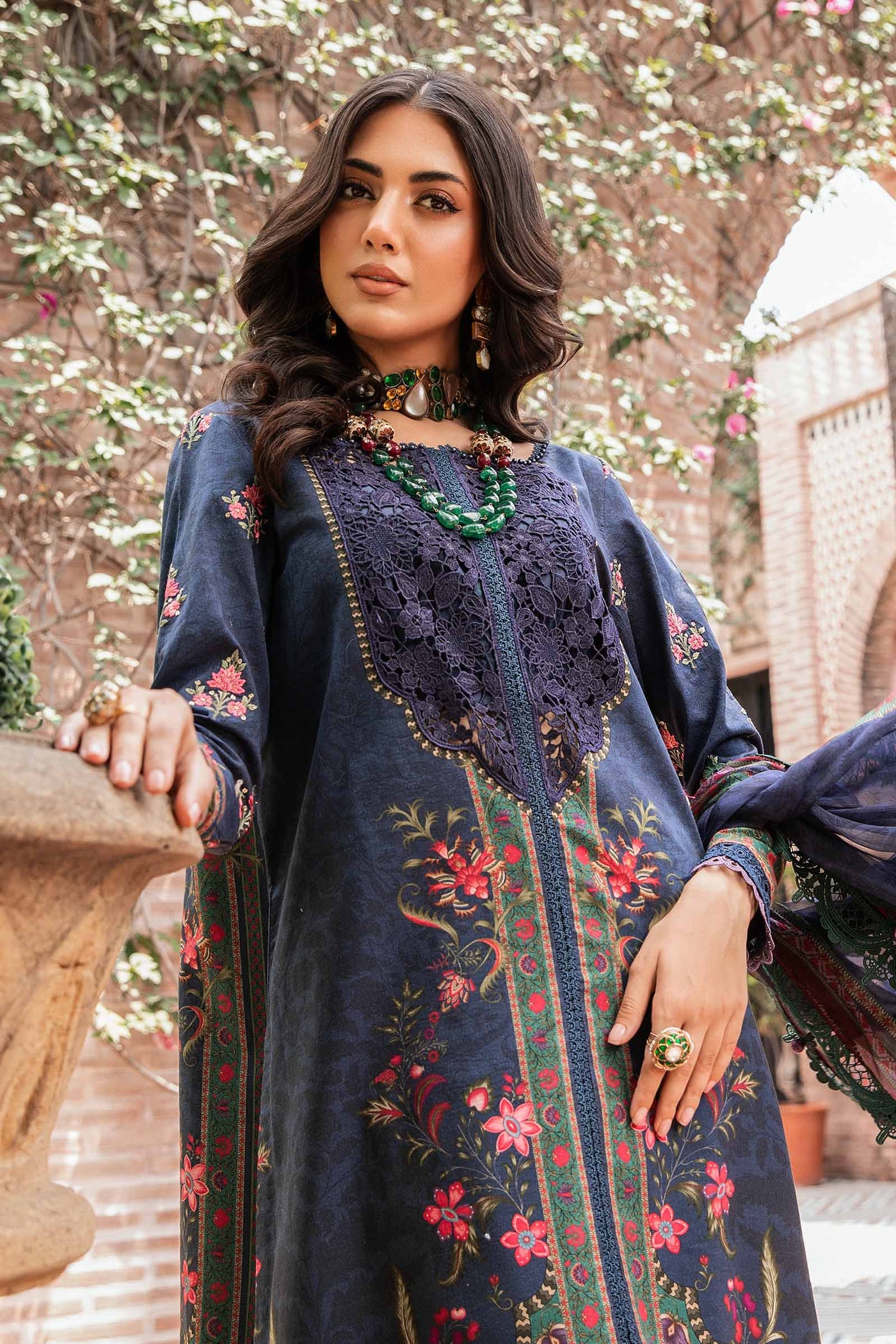 3 Piece Unstitched Printed Suit | Mpt-2206-B