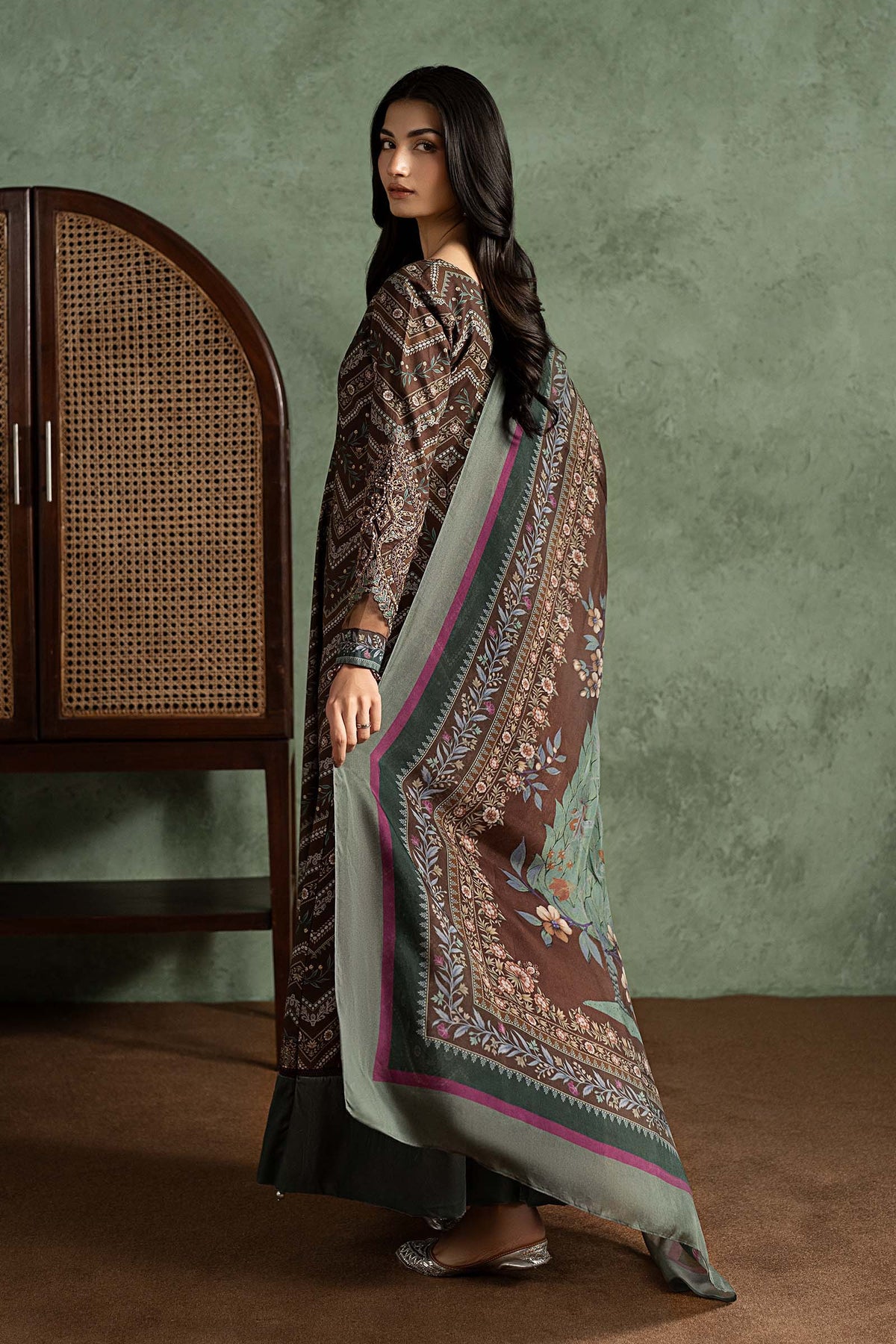 3 Piece Embroidered Cambric Suit